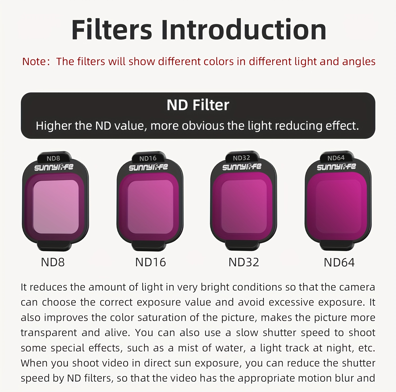 nd uv cpl filter set for dji flip accessories nd16 nd32 nd64 nd128 cpl uv   lens filters set multi coated hd optical glass 6pcs details 13