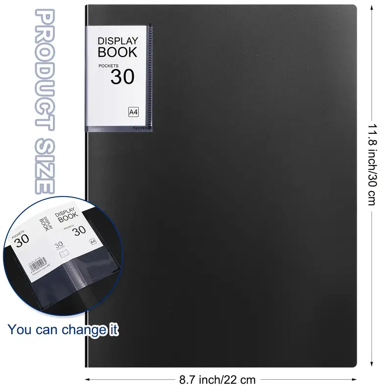 6 pack binder with plastic sleeves 30 pocket presentation book binder 8 5 x 11 inch art portfolio folder with clear sheet protector display 60 pages portfolio folder binder for artwork black Product details 0