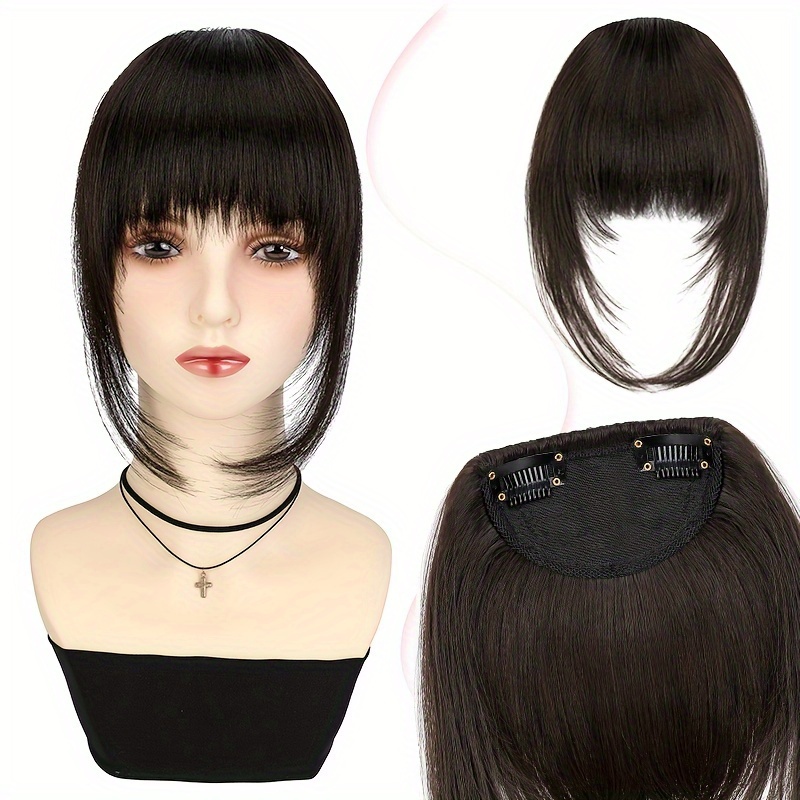 synthetic wig with 12 inch bangs on   suitable for daily   ladies details 19