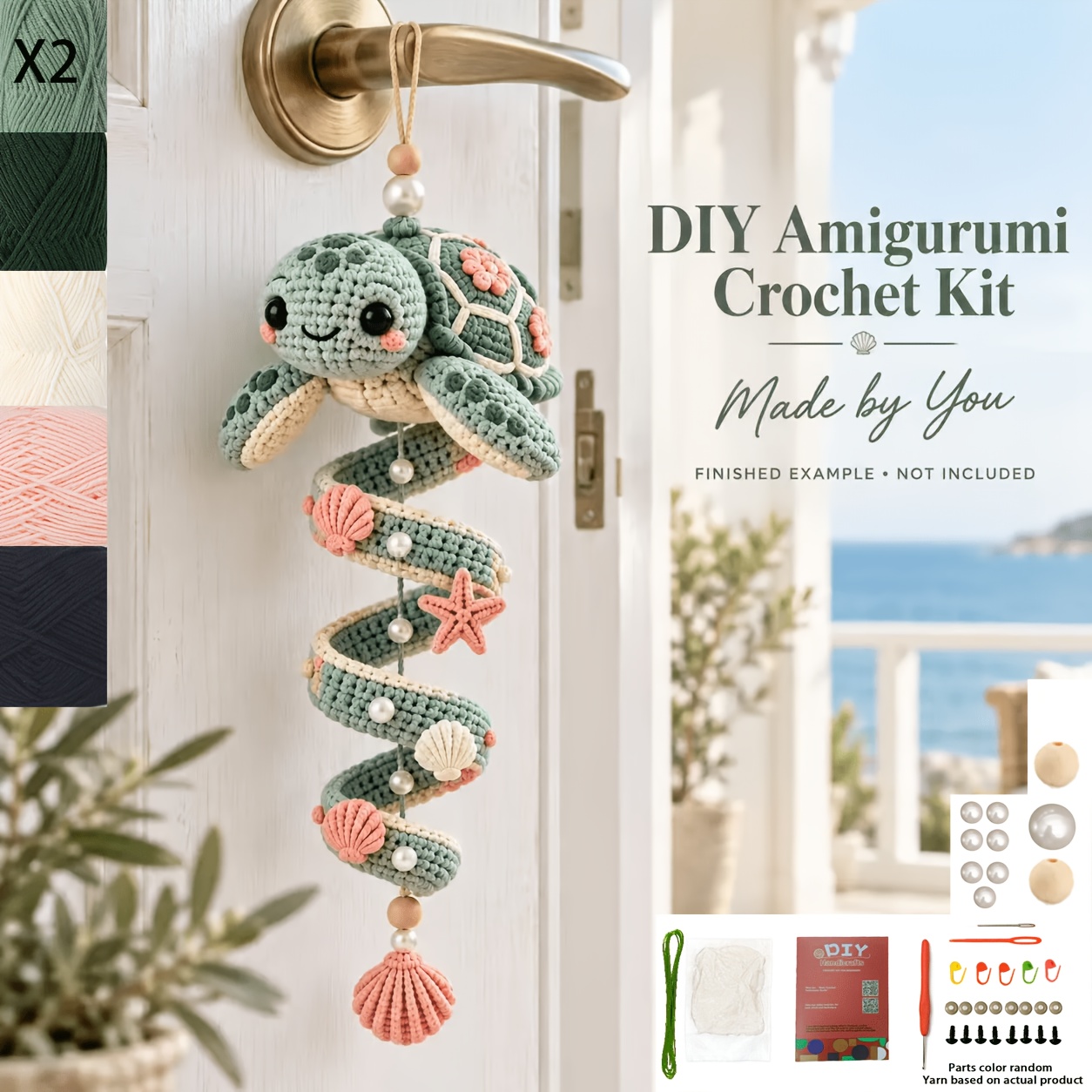 TEMU WOVWOV-1 lot - Décoration Murale Tortue Mignonne ( n'est pas un produit ) - Kit de Matériel de Crochet à Soi-, Cadeau pour des Professeurs/la