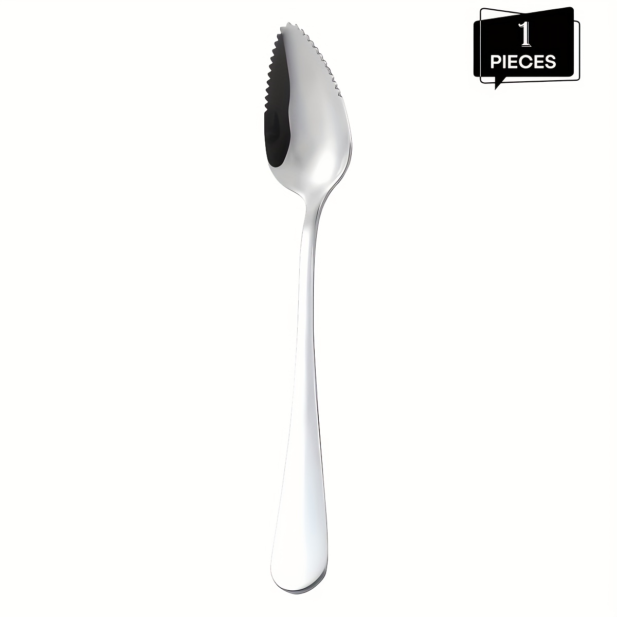 TEMU 1/2pcs Serrated Grapefruit Spoon, 6.5 Inch Length, Grapefruit Spoon Stainless Steel Kiwi Mango Grapefruit Spoon Serrated Edge Fruit Scraper