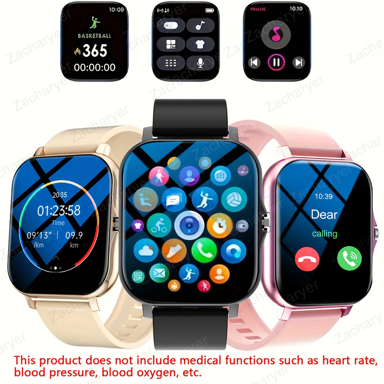 Reloj inteligente para deportes inalámbricas, múltiples deportivos y  rechazo de de SMS para