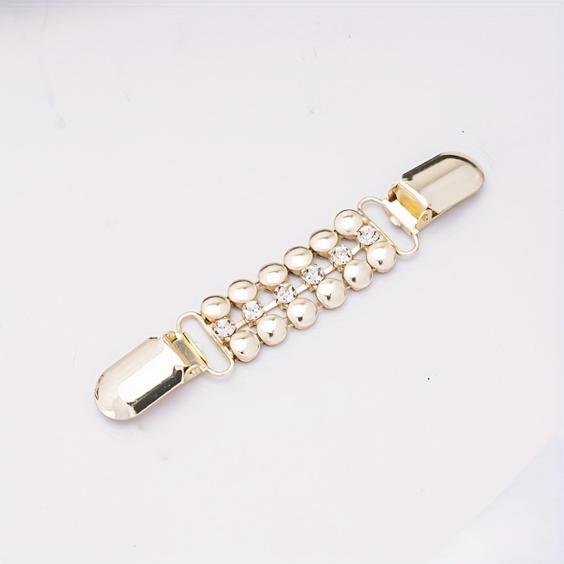 Diamond-Studded Claw Chain Clothing Buckle Duckbill Clip Shawl Brooch