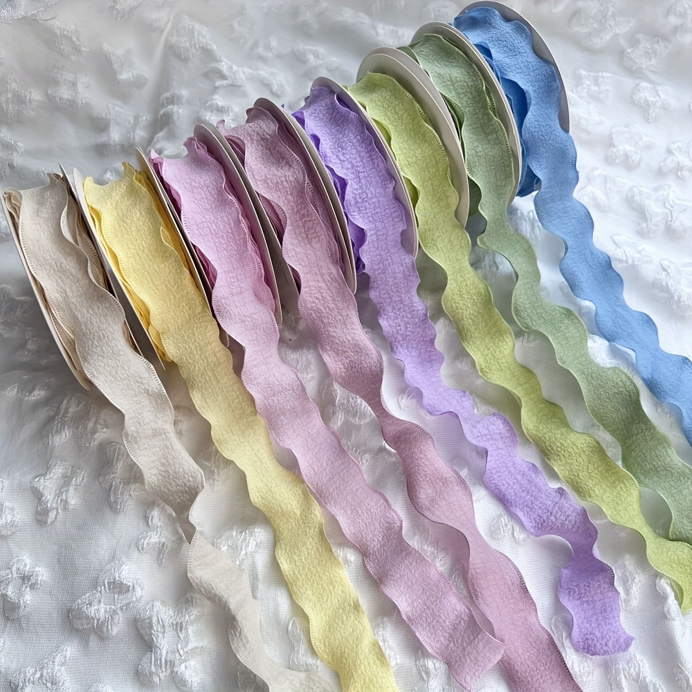 

2 Meters Long Pleated Fishtail Tulle Ribbon Flower Bouquet Packaging Macaron Ribbon Flower Shop Cake Handmade Materials