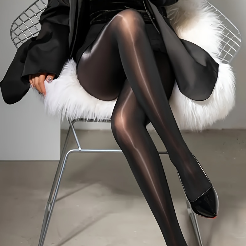 1/2/5 Pairs Women's Ultra-Thin Slim Fit Shiny Pantyhose - Elegant Black Glossy Finish, Hand Wash Only, Professional & Date-Ready Footed Stockings for Gatherings, Parties, Formal Events, Tights Stockings, Party Accessories, Smooth Texture