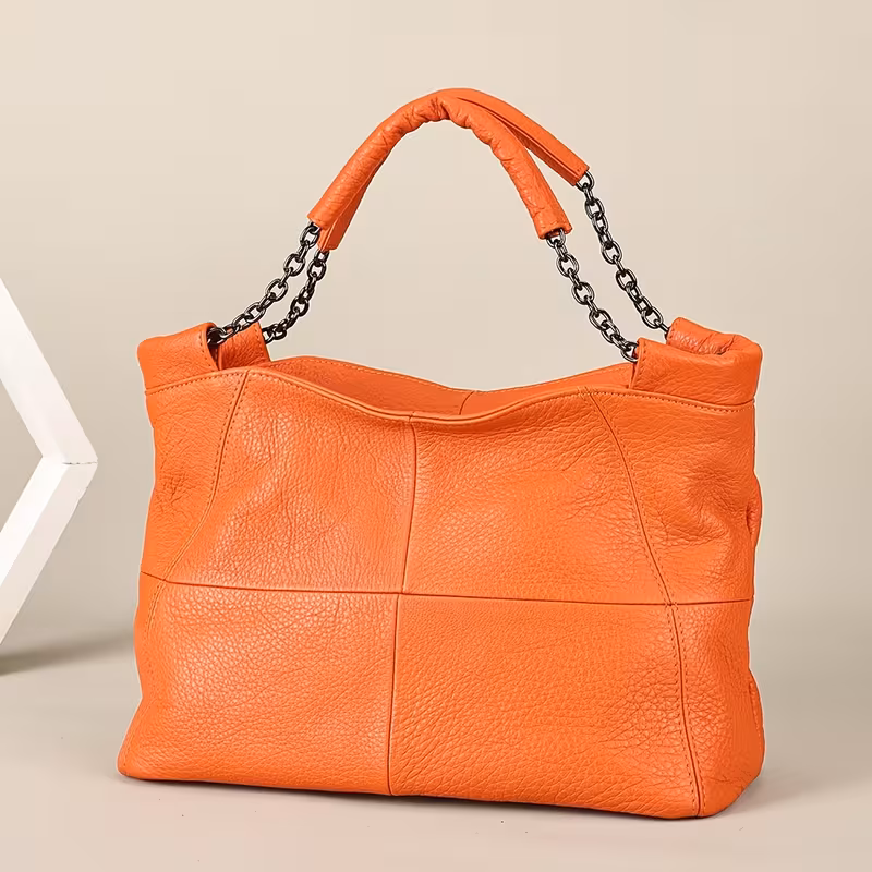 genuine leather mens handbag genuine leather womens handbag cowhide crossbody bag large capacity genuine leather shoulder bag solid color gift for mom detachable shoulder strap commuter bag unisex 0