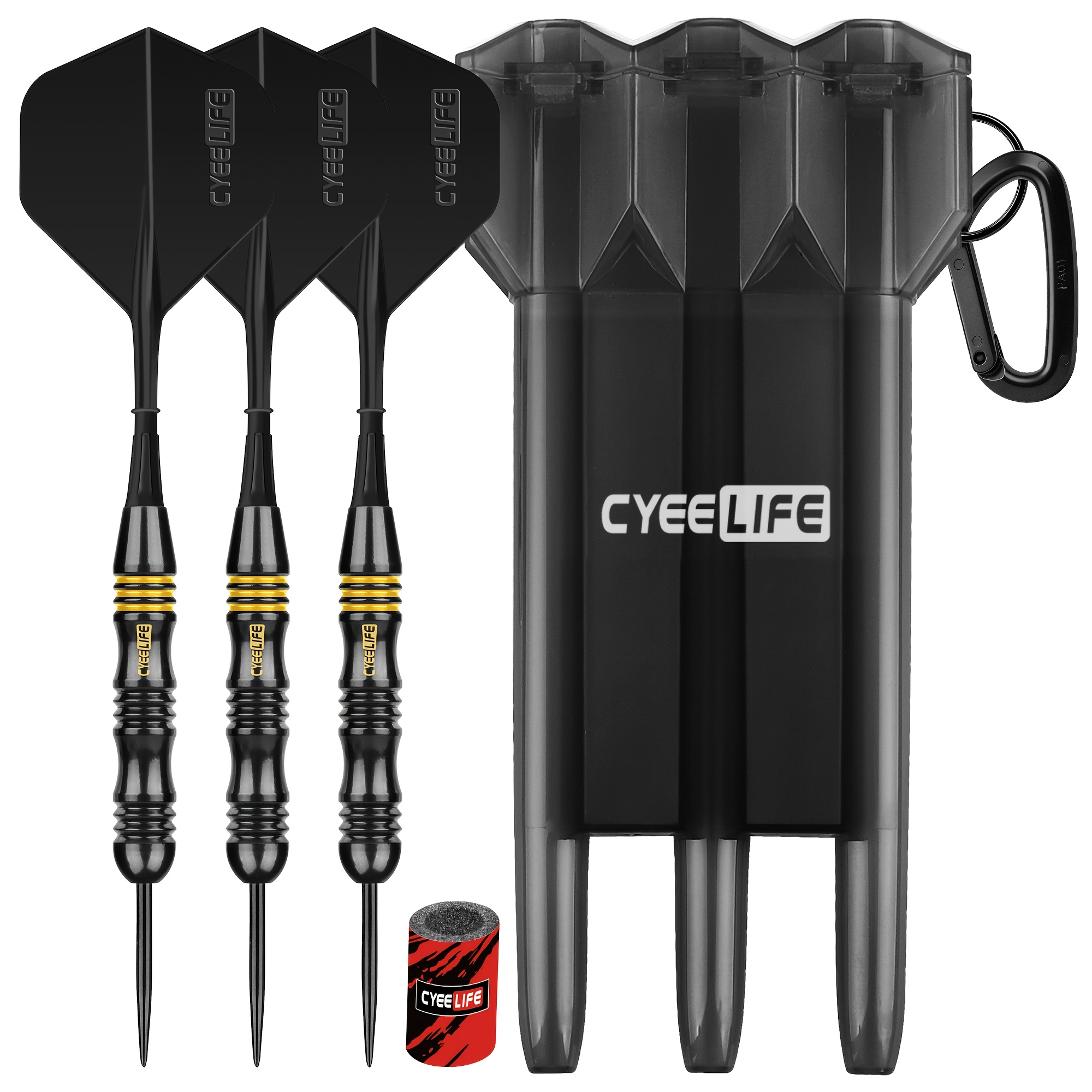 Cyeelife 26g Koperen Darts, Set van 3 met een Dart Opbergdoos