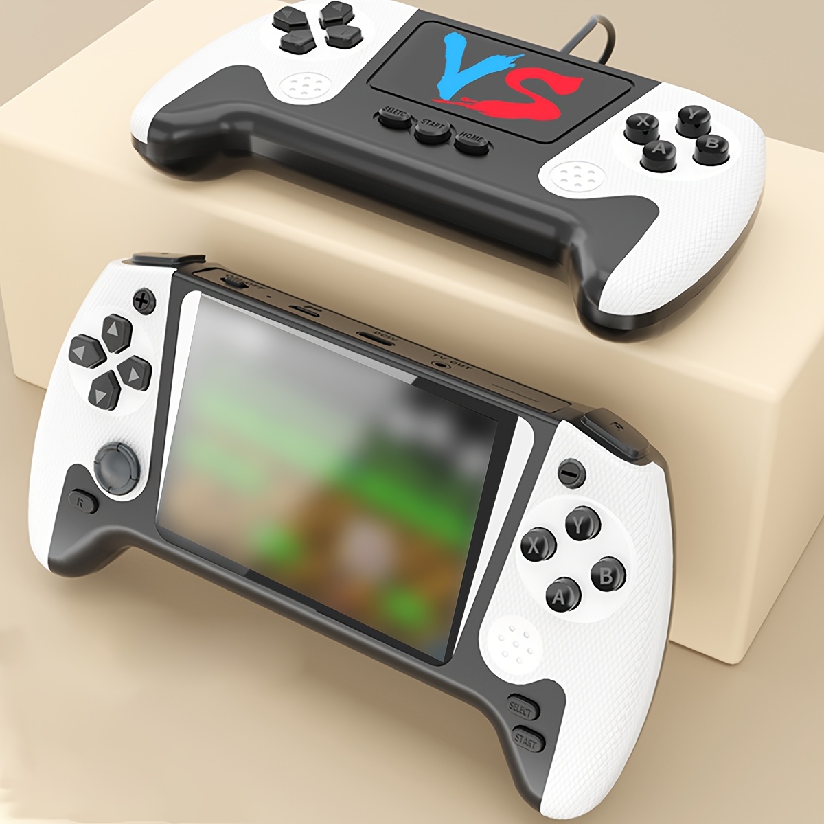 1pc SIDAKEYE Retro Handheld Gaming Console, 3.5-inch Large Screen, ABS Material, Rechargeable Lithium Polymer Battery, Red/Blue/White, Handheld Gaming Device