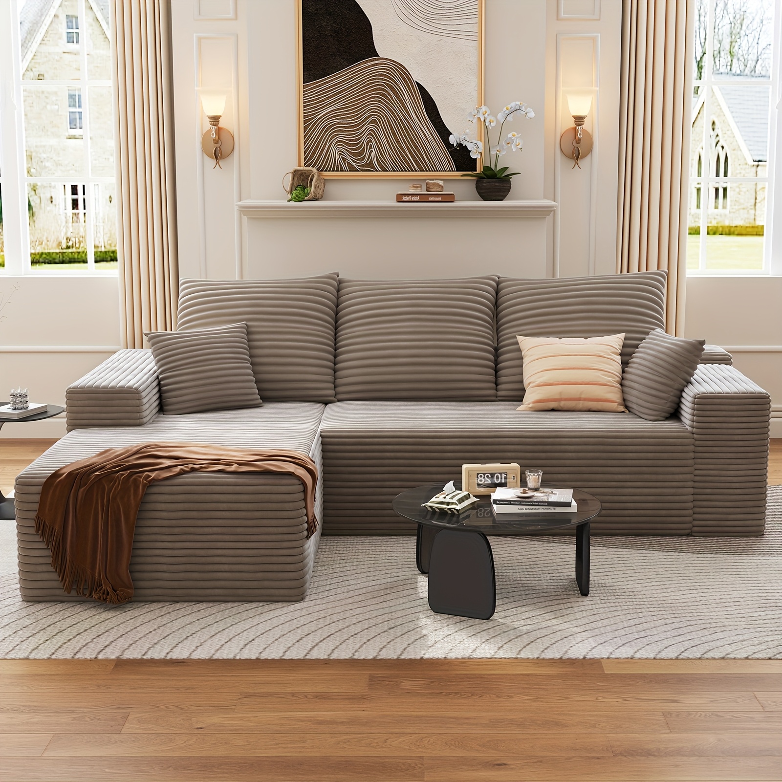 94.1" CONTEMPORARY MODULAR L-SHAPED CLOUD SOFA SET FOR LOUNGE - Plush Cushions, Design, Easy Assembly for Spacious Areas - Ideal for Living Rooms And Flats - Minimalist Aesthetic, Lightweight Furnishings, Home Decor 10 94.1" CONTEMPORARY MODULAR L-SHAPED CLOUD SOFA SET FOR LOUNGE - Plush Cushions, Design, Easy Assembly for Spacious Areas - Ideal for Living Rooms And Flats - Minimalist Aesthetic, Lightweight Furnishings, Home Decor - Image 10