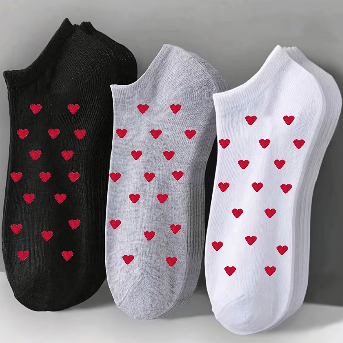 TEMU 3-pair/5-pair/10-pair Women's Polka Dot Boat Socks, Suitable For Casual Wear, Parties, Etc., Breathable And Sweat-absorbent