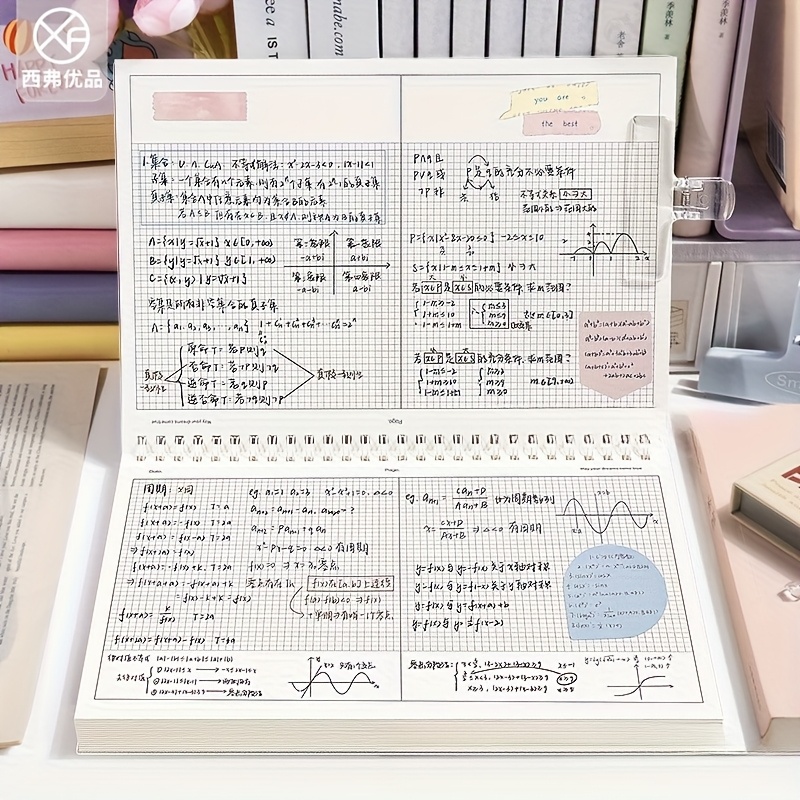 TEMU Carnet à spirale B5 à - Papier épais avec pages d'index, couverture mate, papier à , idéal pour la préparation aux examens universitaires, de