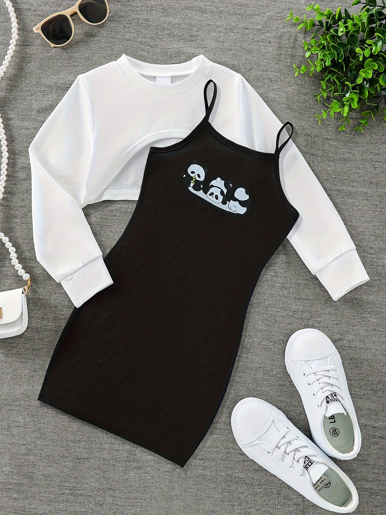 girls solid color round neck long sleeve short top Temu Philippines