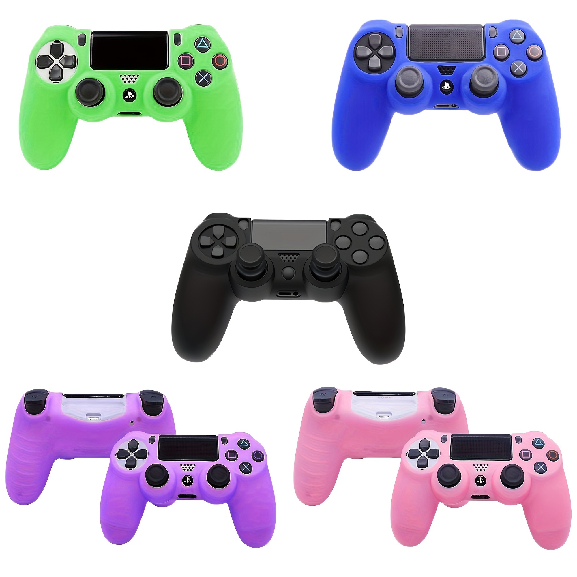 

Silicone Cover For Ps4 - In Black, Blue, Green, Pink, And Purple, Sold Individually.