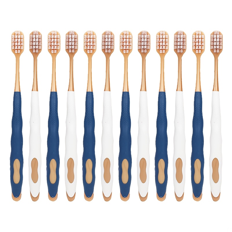 Image of 6/12pcs Family Toothbrush, High-value Color Scheme, Soft Brush Head, Comfortable Cleaning, Efficient Gum Protection, Multi-piece Toothbrush, Home Essential