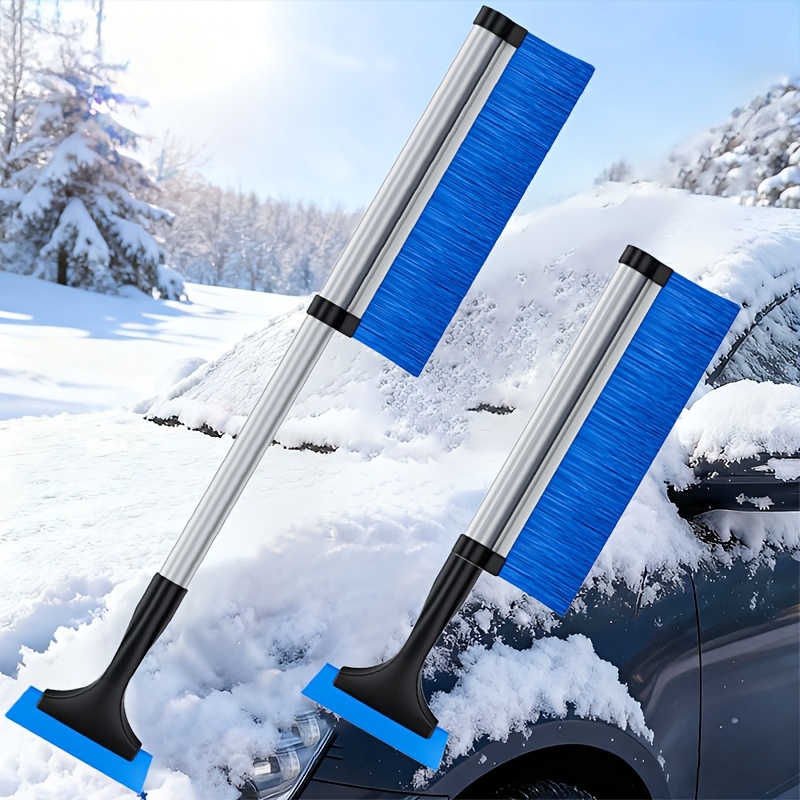 TEMU 2-in-1 Retractable Snow Shovel, Multi-functional Deicing Shovel, Snow Scraper, Glass Cleaning Scraper, Car Ice Scraper, Snow And Ice Removal