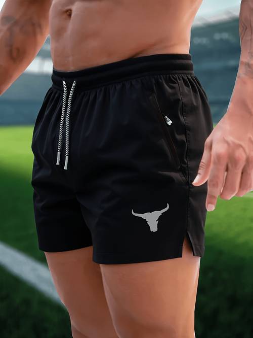 mens beach quick dry breathable training fashion printed fitness running sports shorts