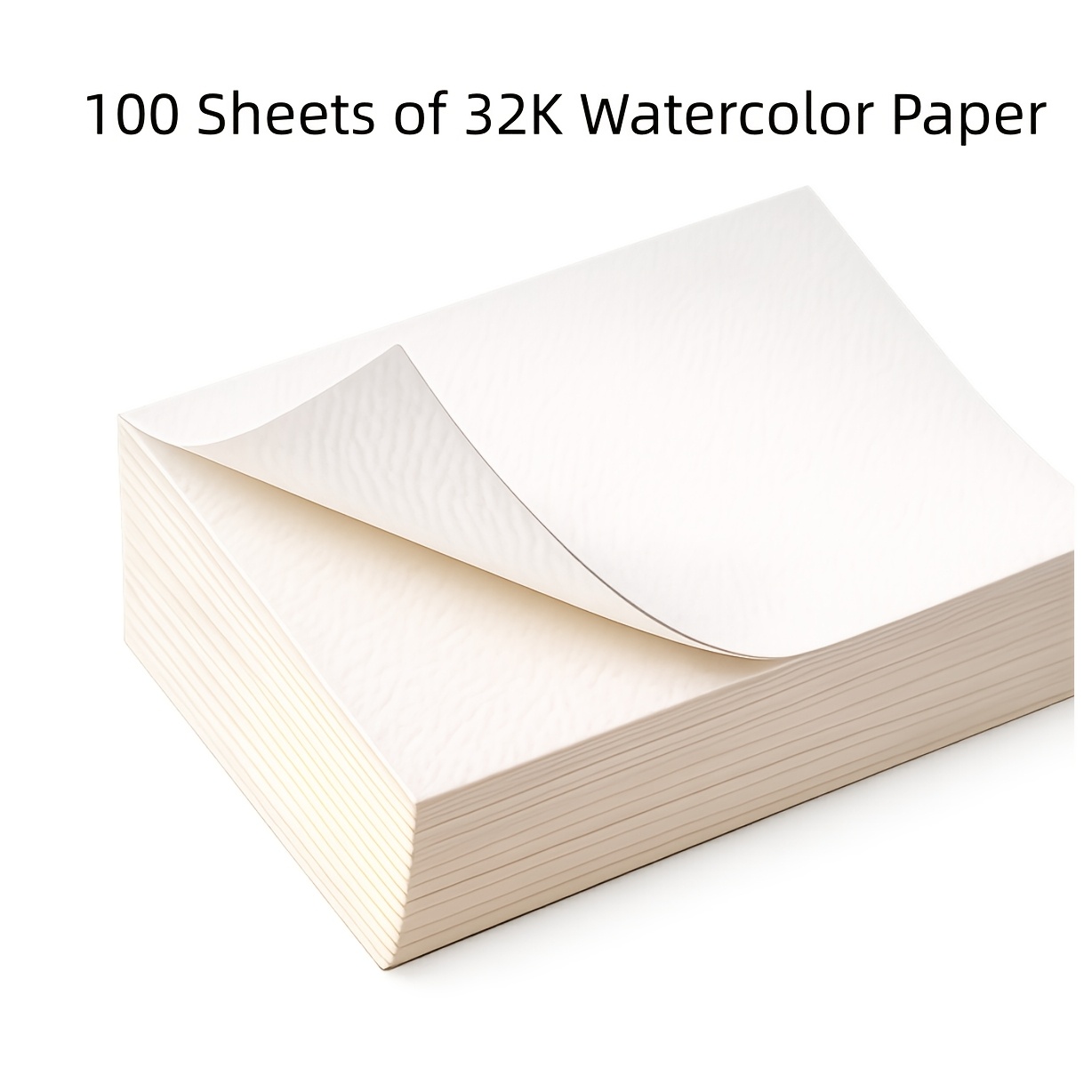 TEMU 100 Sheets Professional Watercolor Paper, 300gsm 32k Thick Watercolor Paper, For Watercolor, Colored Pencils, Gouache, And Oil Pastels
