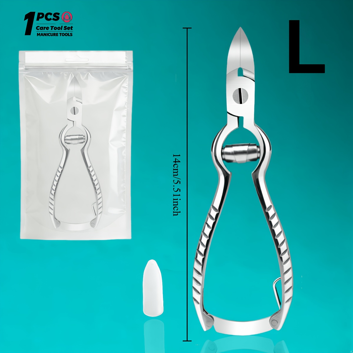 TEMU Travel Storage Bag Included Professional Thick Nail Clippers Set, Suitable For The Elderly - Stainless Steel, Odorless Toenail Care Kit, With