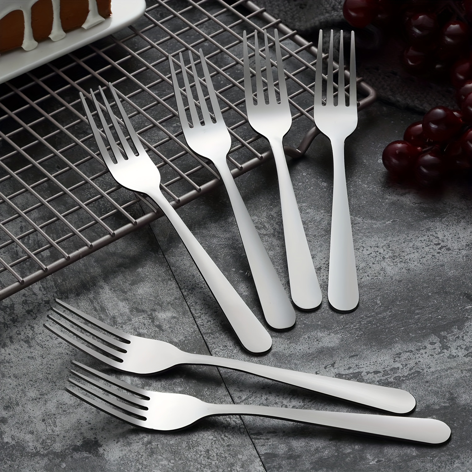 Salad Fork Stainless Steel Flatware Set Light Luxury Fork - Temu Canada