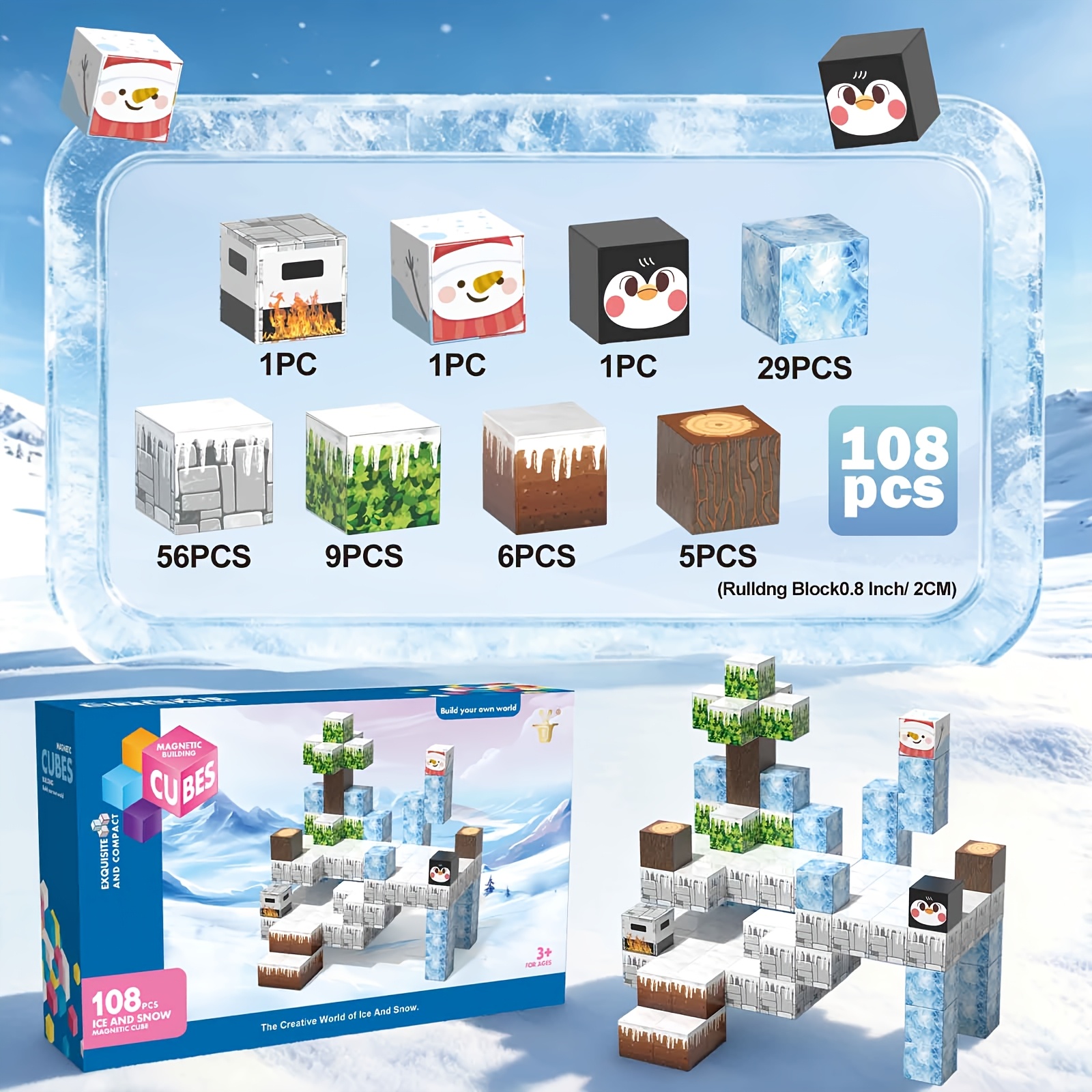 Educational Magnetic Building Block Set for Parent-Child Interaction