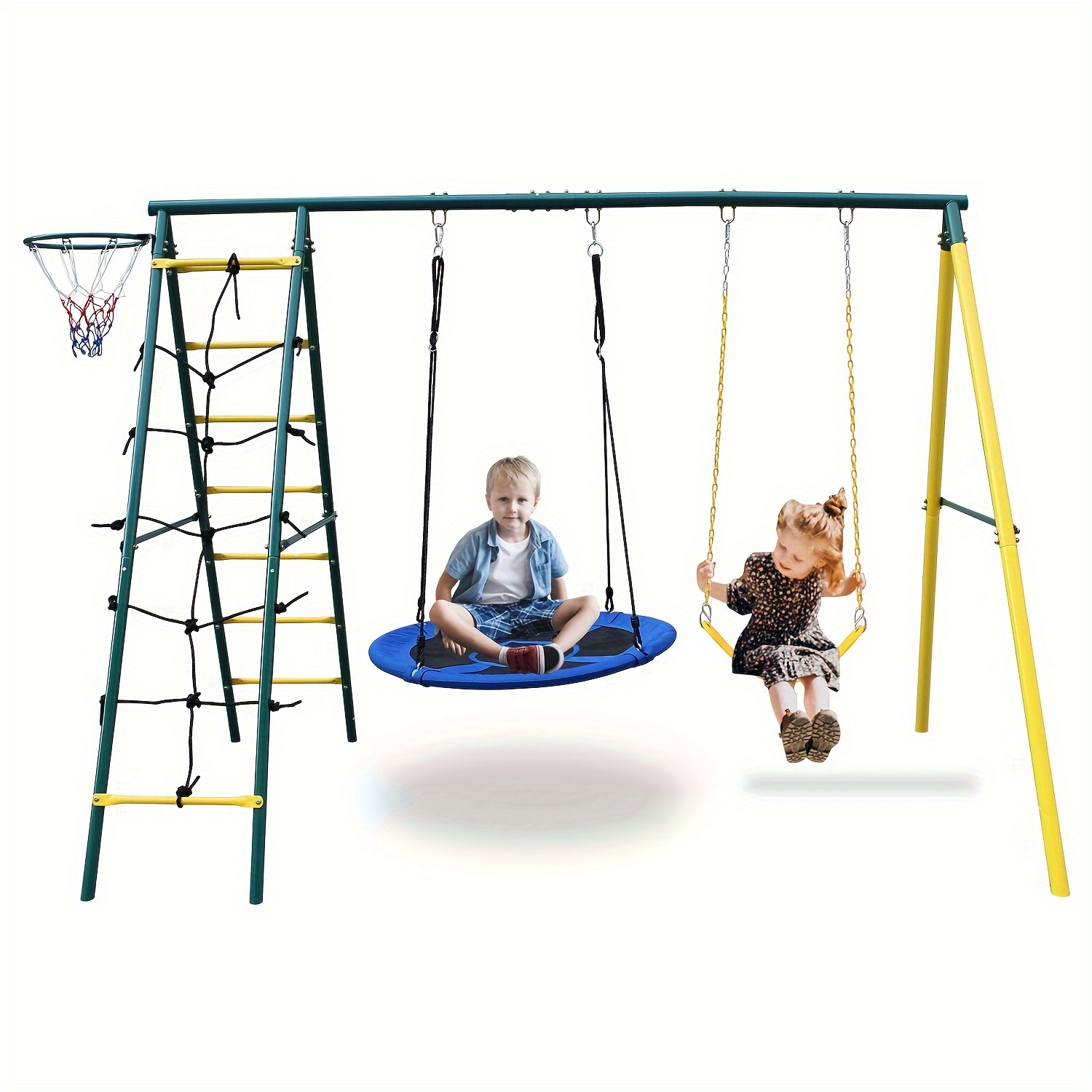 440lbs 2 In 1 Swing Set Tray Shaped Belt Swing Seats Heavy Duty A Frame  Metal Stand Perfect For Your Backyard - Sports & Outdoors - Temu
