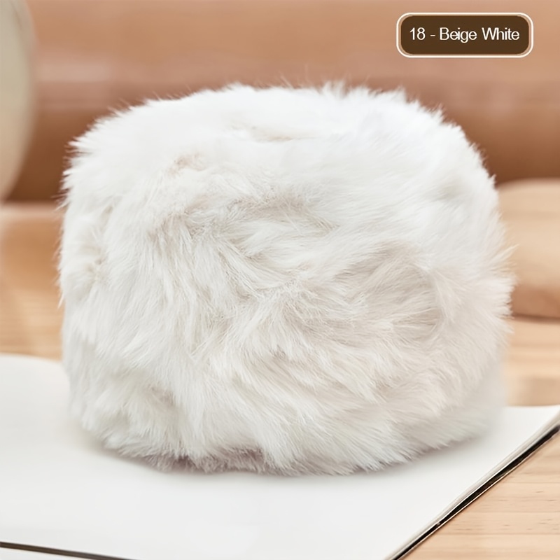 TEMU 1pc Of 1.76 Oz Colorful Fur Yarn, Perfect For Chunky And Fluffy Faux Fur Projects Like Hats, Scarves, And Purses, In 50g For Knitting And