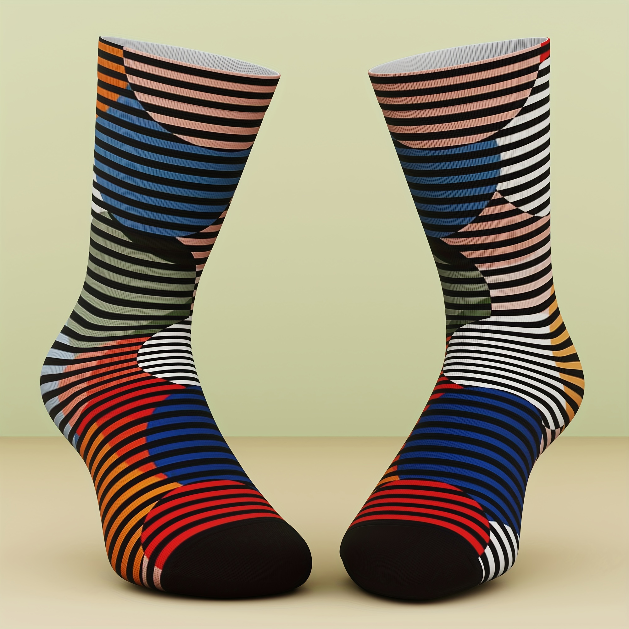 TEMU Un par de calcetines unisex con un diseño único e , hechos de material de fibra de bambú, elegantes y cómodos, adecuados para deportes al y