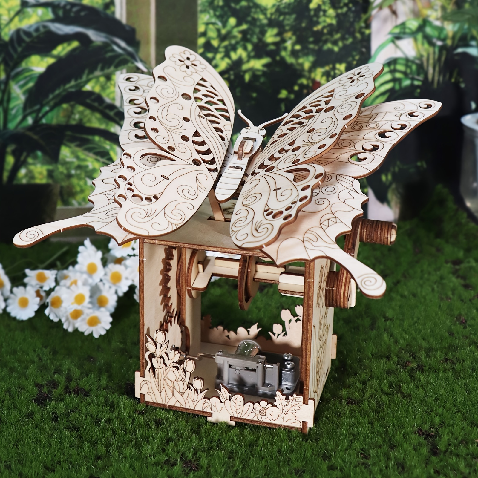 Image of 3d Wooden Puzzles For Music Box Craft Model Kits Christmas Presents Gifts For Women