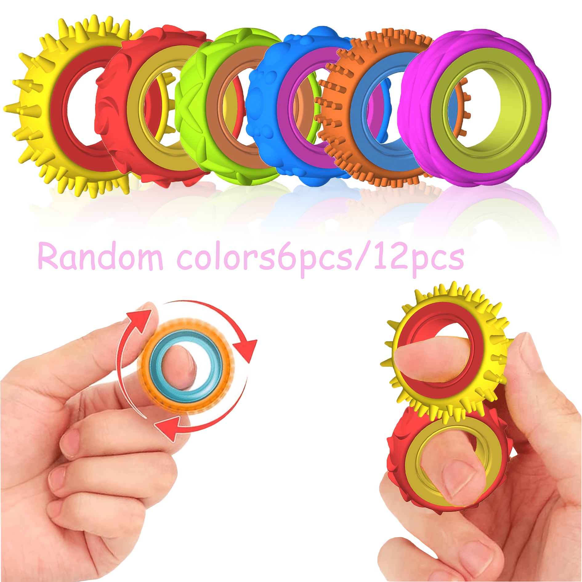 Image of Gift For Her/him Party Gift Bag: Random Color Silicone Toy Set, Kids And Adults Quiet Silicone Sensory Toys, Activity And Party Texture Pressure Toy Gift Bag Christmas Halloween