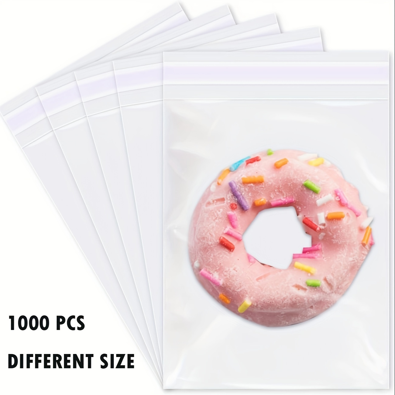 

1000 Pack Clear Cellophane Bags Self Seal- Large Resealable Plastic Poly Bags For Prints, Photos, Documents, Clothing, T-shirt