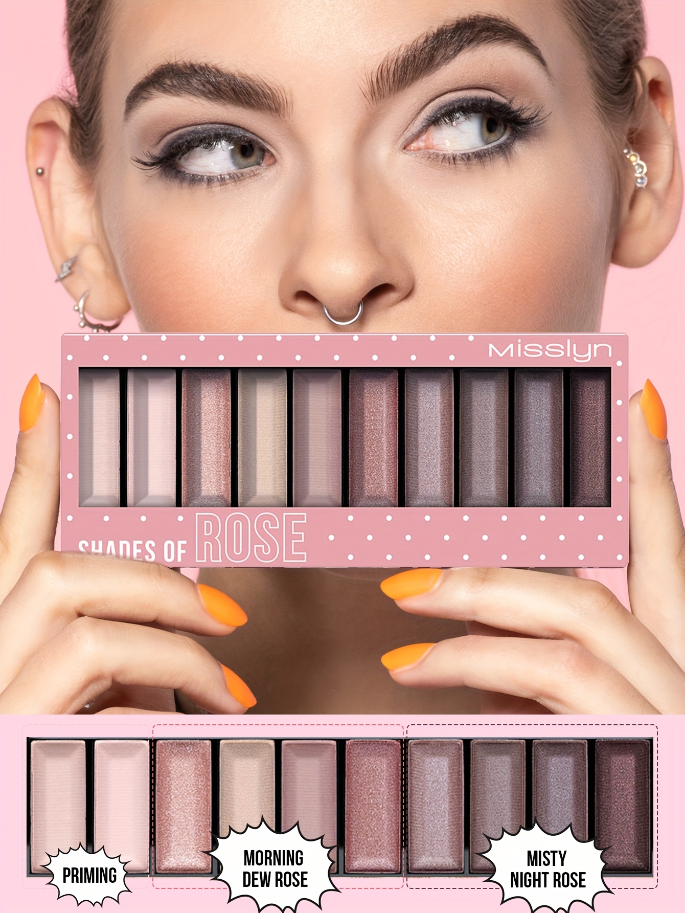 All-in-One Paleta Sjenila s Pokretnim Sun Visorom - Mat i Šljokasti Efekti, Nude Nijanse od Svijetlih do Tamnih (Bež, Braon, Roza, Siva, Crna), Dugotrajna Formula za Svakodnevne i Večernje Makeup Izglede - Organizator i Paleta u Jednom, Višenamjenski Alat za Šminkanje, Elegantno Pakiranje, Lagana Primjena