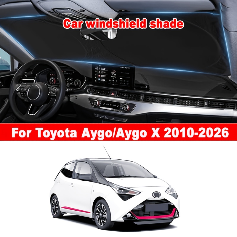 TEMU Car Sun Visor For Aygo/aygo X 2010-2026 Sedan Front Windshield Sunshade Heat Insulation Summer Cooling Auto Additions