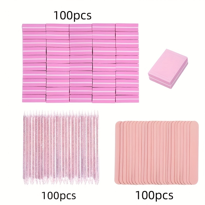 TEMU 300pcs Disposable Nail Kit With Mini Nail Clippers, Buffering Pads & Bars - Ldealfornail Art And Jewelry Dly Polishing