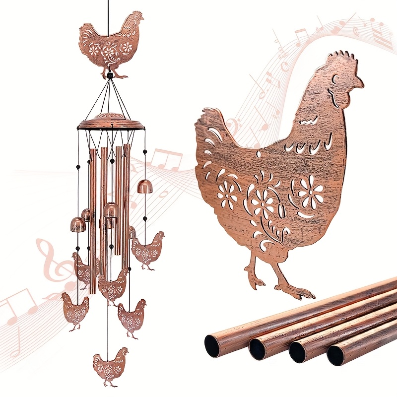 TEMU Kippen Wind Chimes Buiten Wind Chimes, Dames/Heren/ Geschenken/Herinneringsgeschenken/Verjaardagsgeschenken, Metalen Wind Chimes Buiten/Binnen,