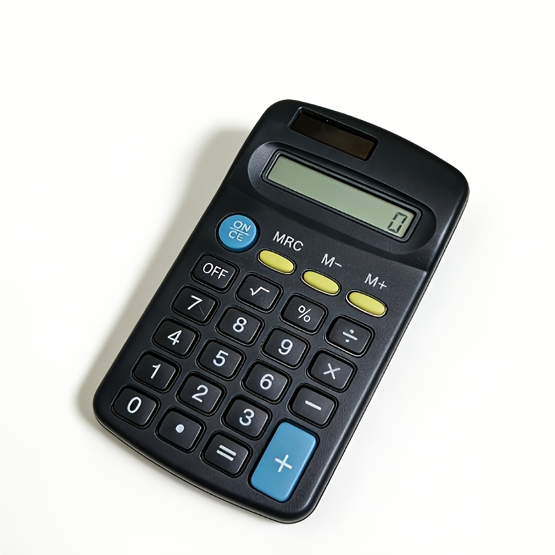 Image of 1pc [solar Calculator] Office Business Finance Accounting Portable Calculator Student Exam Math Calculator Science Calculator Multifunctional Desktop Tabletop Calculator Black Handheld Calculator Tool