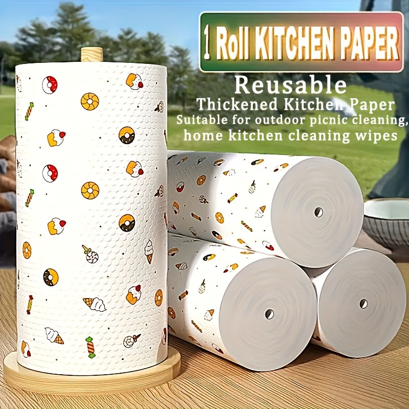

70pcs Washable Reusable Kitchen Paper, For Outdoor Camping Hiking