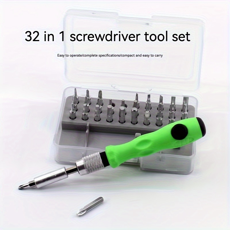 

1 Set Magnetic Screwdriver Set, 32 In 1, Interchangeable, Mini Screwdriver Bits, Repair Kit