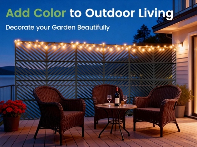 Outdoor Privacy Screen | Freestanding Rustproof Iron Fence Panel For Patio, Garden, Balcony, Ac Unit Cover, Trash Can, Modern Decorative Divider By Mophoto