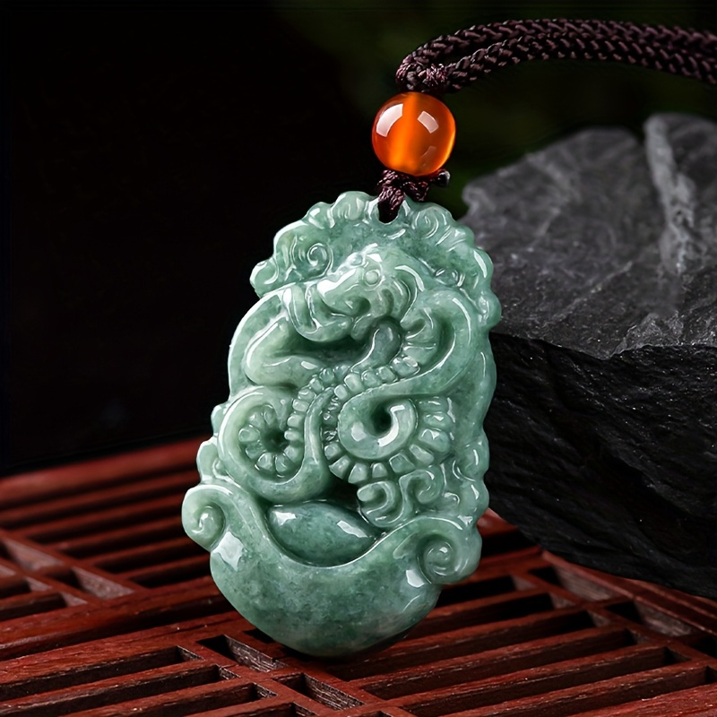 Natural Stone Zodiac Pendant Necklace, Hand Carved, Unisex