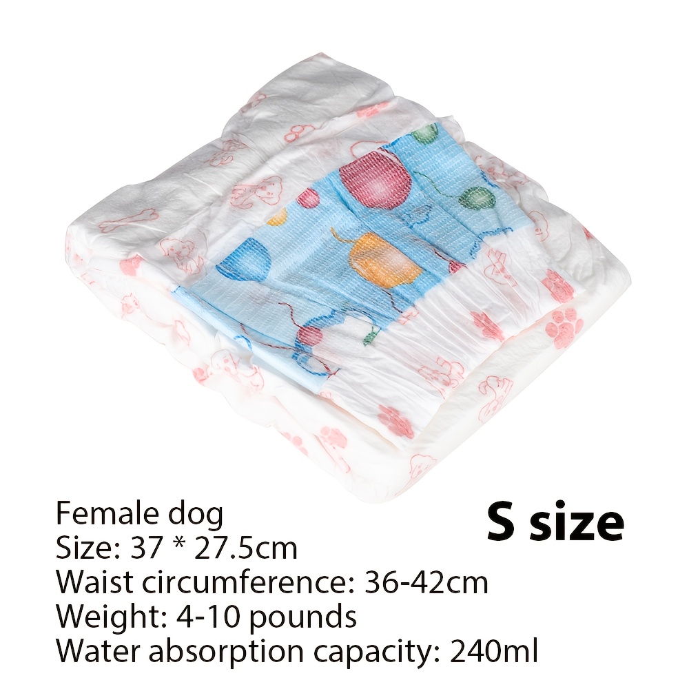TEMU Diapers (women) 12 Pack, Diapers (women), Super Absorbent, Leak-proof, Dog Diapers For Incontinence, Travel, Excited Urination, , Marking