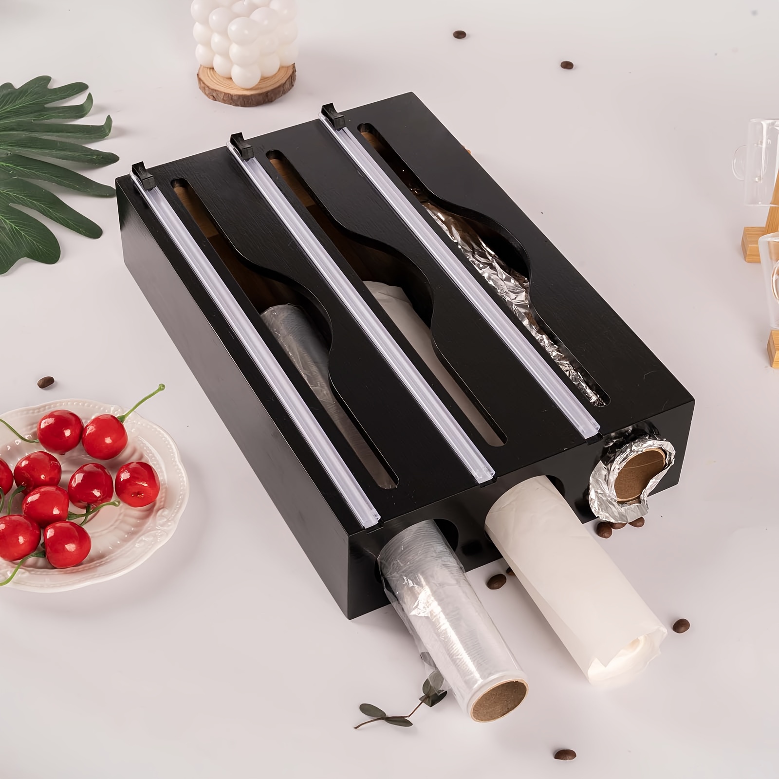 Bamboe folie organizer op aanrecht
