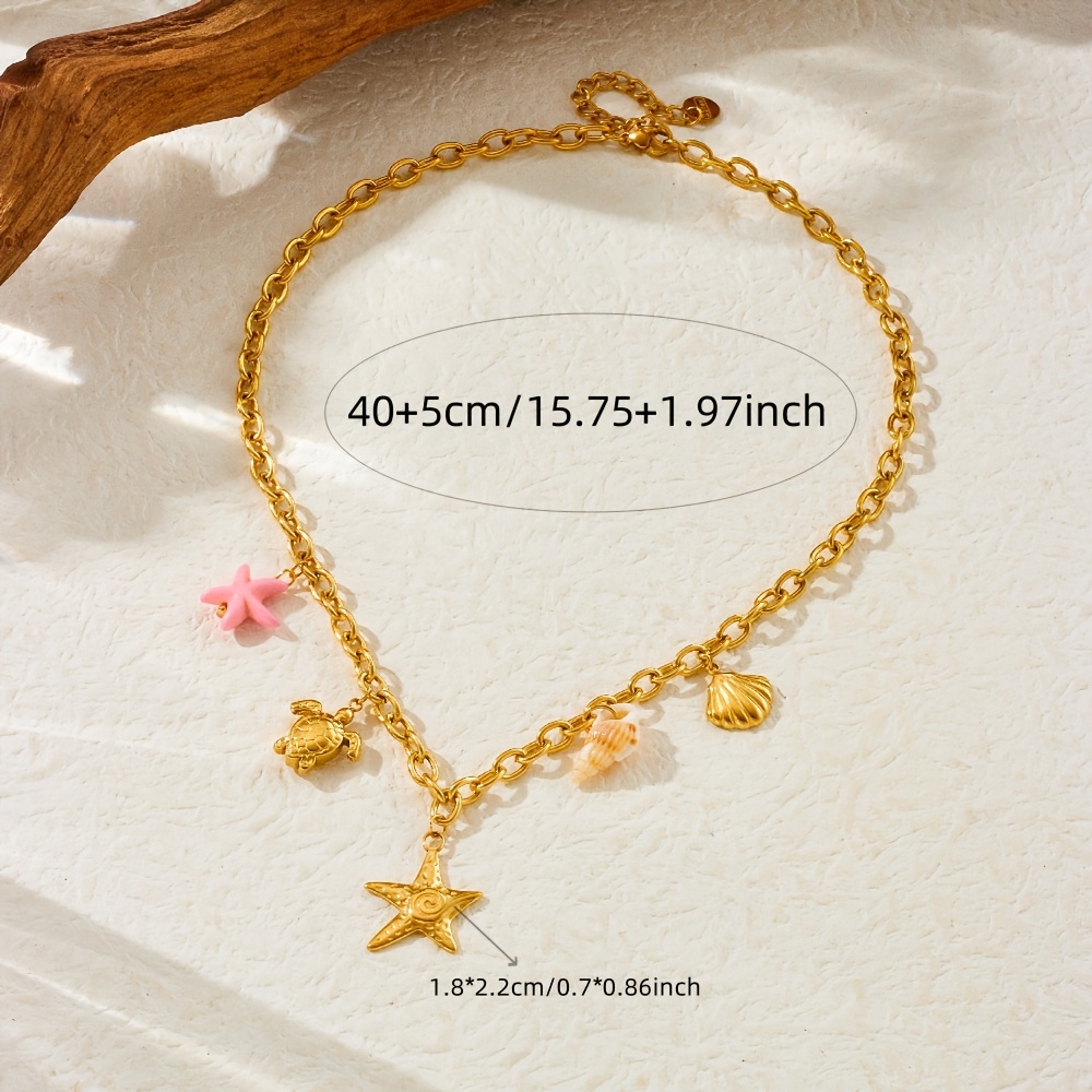Women's Ocean Style Necklace with Starfish Pendant