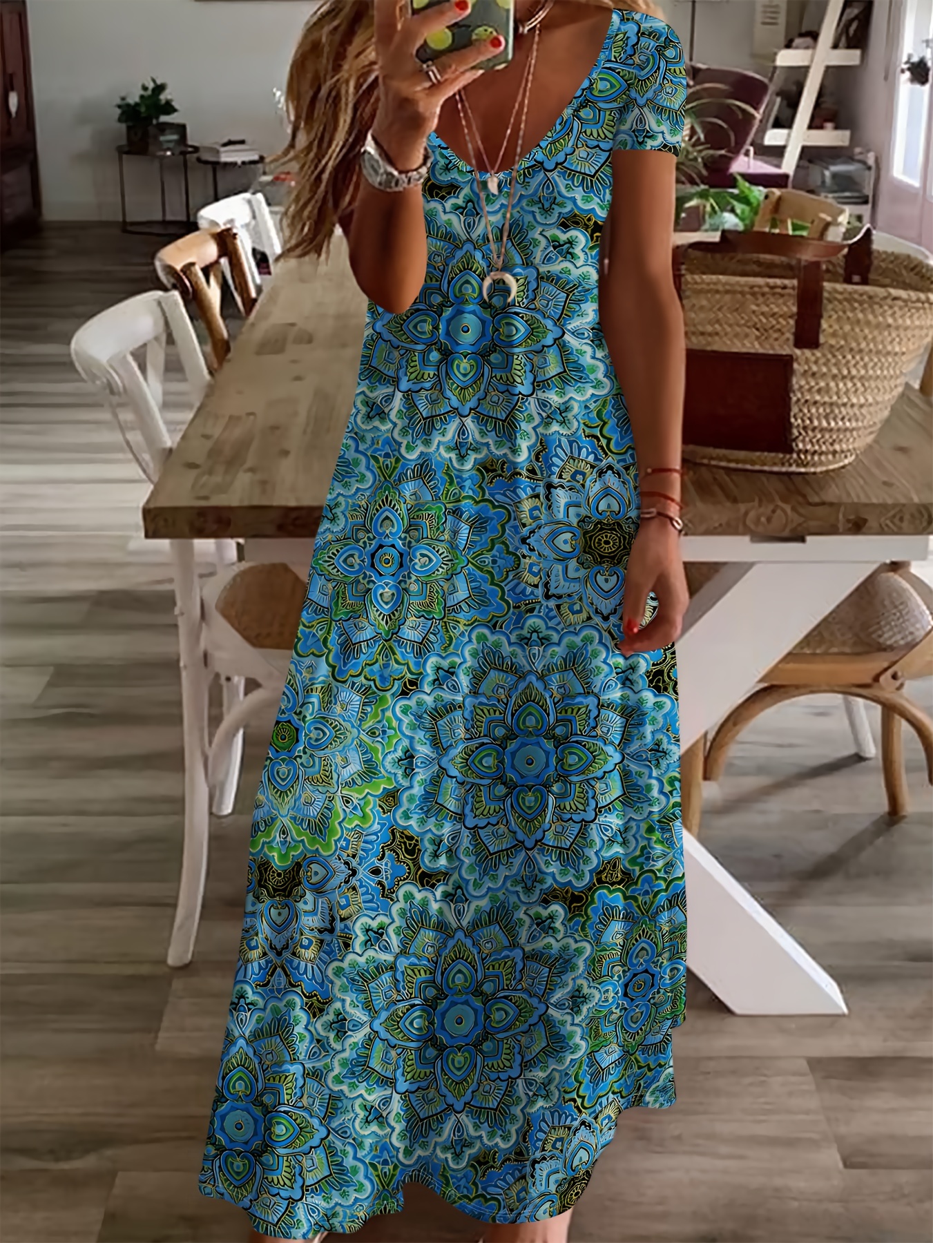 paisley dress sold on Temu United States