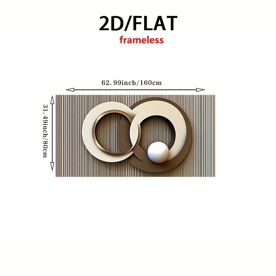 TEMU 2d Flat, 2d Flat 1pc Frameless Modern Large Wall Art Canvas Print - Minimalist Abstract Poster Decorative Painting, In Neutral Tones, Suitable