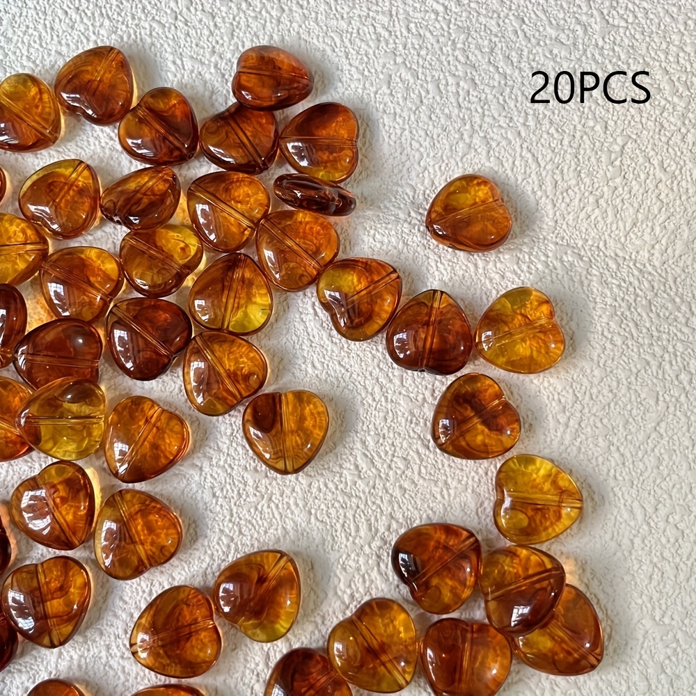 TEMU 20pcs Cuentas de 16Mm con Forma de para Hacer Joyas Creativas, Amor, Manualidades y Diseño de Cadena para Teléfono, Cuentas Decorativas y