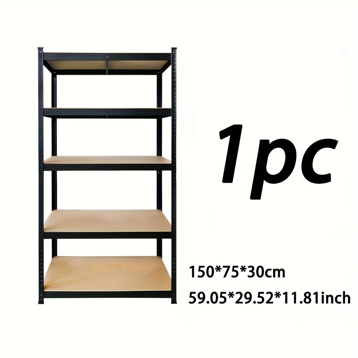 Image of Five-layer Garage , Garage Storage Shelves, Shelving For Organization, Metal Storage Racks, Easy To Put , Supports Up To 875kg (2/1pc-black, Standard), Standing Shelf, Standing Shelf