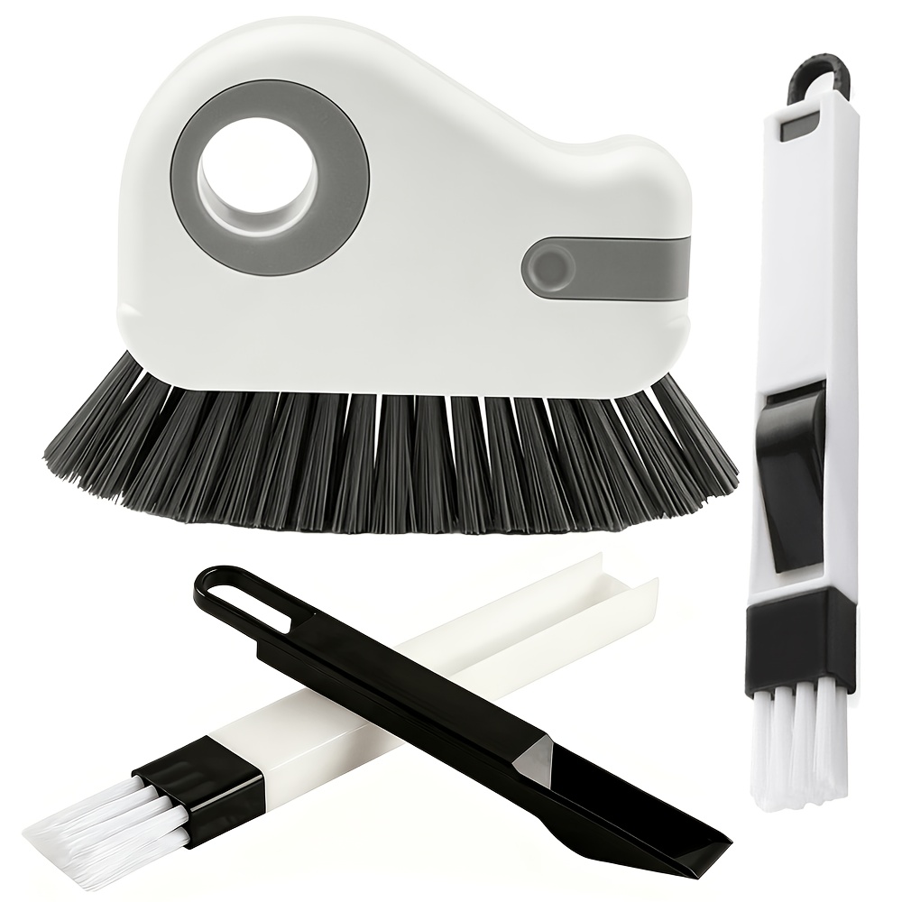 TEMU Ensemble de 3 pièces | Brosse de nettoyage pour rainures de fenêtre - Brosse de nettoyage amovible pour -toits de portes et fenêtres, Nettoyeur