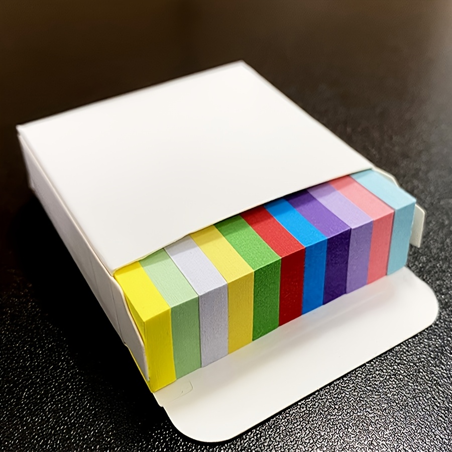 Image of Of Mini Sticky Note Set - 11 Vibrant Colors, 550 Sheets, 1.88x0.51 Inch Self-adhesive Memo, Suitable For Students, Offices And Bookmarks
