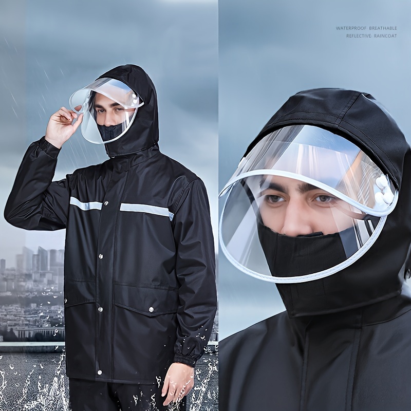 Kapuze Motorrad Regenjacke Und Hose FLM Sports Regenkombi Kaufen