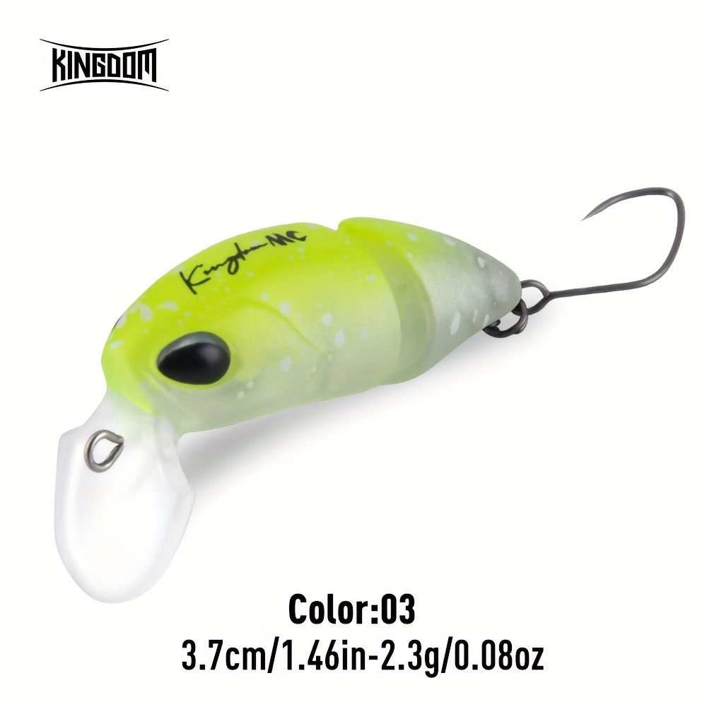 E-shop KINGDOM Zweiteiliger Minnow Mikro-Köder 2,3g, schwimmend, für weite Würfe, spezialisiert für Forelle Meerbarsch, S-förmige Schwimmbewegung +